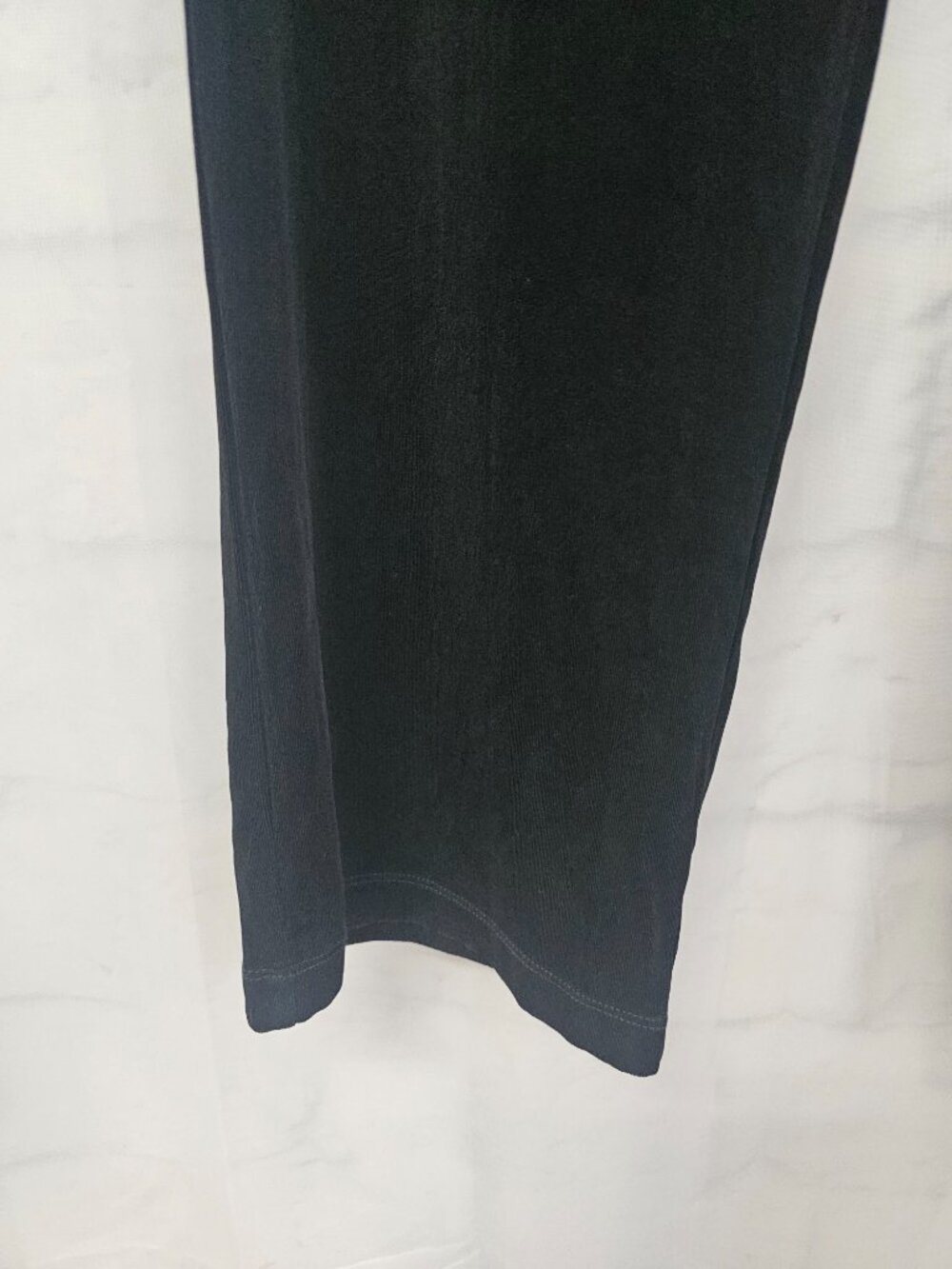 Vintage Chico's Travelers Pants Black Straight Leg Slinky Knit Minimalist 3 (XL) - Picture 4 of 9